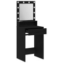 Toaletka vidaXL z LED-owym podświetleniem, czarny dąb, 50x41x135 cm