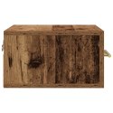  Szafki nocne 2 szt. Montowane na ścianie Stare drewno 35x35x20 cm