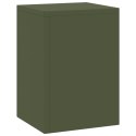 Stojaki na rośliny zewnętrzne vidaXL Filar 2 szt. oliwkowy 24x24x35 cm stal