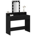 Toaletka vidaXL z LED-ami Czarny dąb 100x41x140 cm
