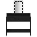 Toaletka vidaXL z LED-ami Czarny dąb 100x41x140 cm