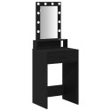 Toaletka vidaXL z LED-owym oświetleniem w czarnym dębie 50x41x140 cm