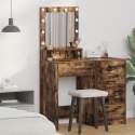 Toaletka vidaXL z lampką LED Dąb dymiony 50x41x135 cm