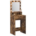 Toaletka vidaXL z lampką LED Dąb dymiony 50x41x135 cm