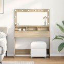 Toaletka vidaXL z lampkami LED Sonoma Dąb 100x41x135 cm