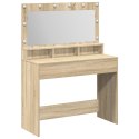 Toaletka vidaXL z lampkami LED Sonoma Dąb 100x41x135 cm