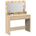 Toaletka vidaXL z lampkami LED Sonoma Dąb 100x41x135 cm