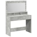 Toaletka vidaXL z lampkami LED Szary beton 100x41x135 cm