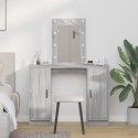 Toaletka vidaXL z oświetleniem LED w Szarym kolorze Sonoma - 102x33x135 cm