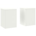  Zewnętrzne Stojaki na Rośliny Filar 2 szt. Białe 24x24x35 cm Stal