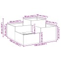  Donica Ogrodowa 100x100x48 cm Antracytowa Stal