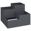  Donica Ogrodowa 100x100x60 cm Antracytowa Stal