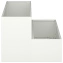  Donica Ogrodowa 2-Poziomowa 100x60x45 cm Biała Stal