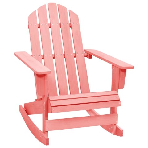 Ogrodowy fotel bujany Adirondack, lite drewno jodłowe, różowy Ogrodowy fotel bujany Adirondack, lite drewno jodłowe, różowy