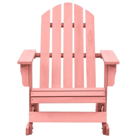 Ogrodowy fotel bujany Adirondack, lite drewno jodłowe, różowy Ogrodowy fotel bujany Adirondack, lite drewno jodłowe, różowy