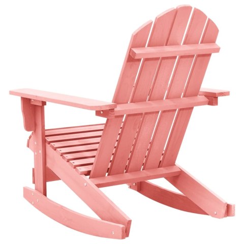 Ogrodowy fotel bujany Adirondack, lite drewno jodłowe, różowy Ogrodowy fotel bujany Adirondack, lite drewno jodłowe, różowy