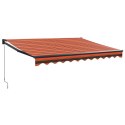  Zwijana markiza, pomarańcz i brąz, 3x2,5 m, tkanina i aluminium