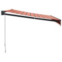  Zwijana markiza, pomarańcz i brąz, 3x2,5 m, tkanina i aluminium