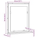 Lustro łazienkowe vidaXL Stary Drewno 50x12x60 cm Drewno sztuczne