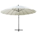 Parasol ogrodowy, wiszący, biały, 3 m, słupek aluminiowy