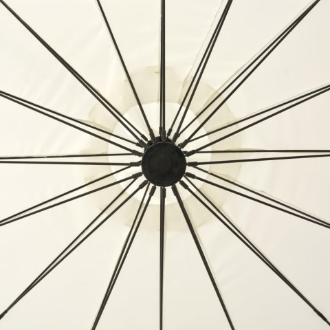 Parasol ogrodowy, wiszący, biały, 3 m, słupek aluminiowy Parasol ogrodowy, wiszący, biały, 3 m, słupek aluminiowy