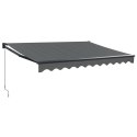 VidaXL Zwijana markiza, antracytowa, 3,5x2,5 m, tkanina i aluminium