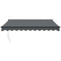 VidaXL Zwijana markiza, antracytowa, 3,5x2,5 m, tkanina i aluminium