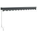 VidaXL Zwijana markiza, antracytowa, 3,5x2,5 m, tkanina i aluminium