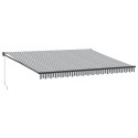 VidaXL Zwijana markiza, antracytowo-biała, 4,5x3m, tkanina i aluminium