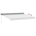 VidaXL Zwijana markiza, antracytowo-biała, 4,5x3m, tkanina i aluminium