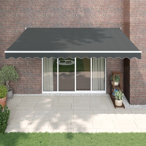 VidaXL Zwijana markiza, automatyczna, antracytowa, 5x3 m
