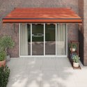 VidaXL Zwijana markiza, pomarańcz i brąz, 3,5x2,5m tkanina i aluminium