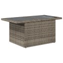 VidaXL Zestaw Sofy Ogrodowej 7 Części Szary Rattan, Metal Meble Ogrodowe