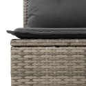 VidaXL Zestaw Sofy Ogrodowej 7 Części Szary Rattan, Metal Meble Ogrodowe