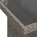 VidaXL Zestaw Sofy Ogrodowej 7 Części Szary Rattan, Metal Meble Ogrodowe