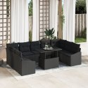 Zestaw Sof Ogrodowych vidaXL Zestaw 10 Czarny Rattan