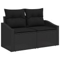 Zestaw Sof Ogrodowych vidaXL Zestaw 10 Czarny Rattan