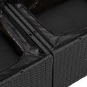 Zestaw Sof Ogrodowych vidaXL Zestaw 10 Czarny Rattan