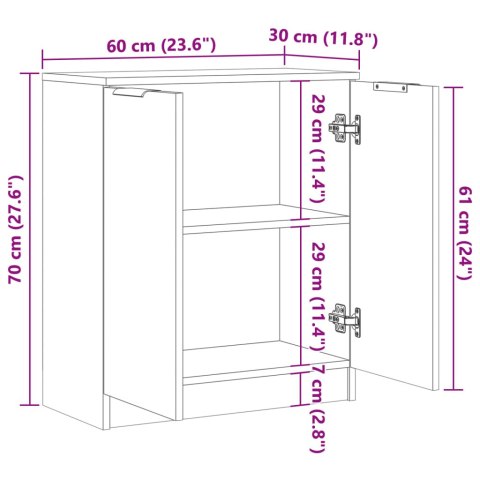 VidaXL Szafka, stare drewno, 60x30x70 cm, materiał drewnopochodny VidaXL Szafka, stare drewno, 60x30x70 cm, materiał drewnopochodny