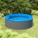 BASEN STALOWY I PVC OGRODOWY SKIMMER POMPA 350x90