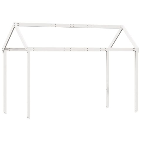 Łóżko na antresoli, z drabiną i dachem, białe, 90x200 cm, sosna Łóżko na antresoli, z drabiną i dachem, białe, 90x200 cm, sosna