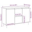 VidaXL Szafka z Drzwiami i Szufladami Stare Drewno 101,5x35x70 cm