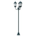Słup ogrodowy vidaXL 3-lampowy E27 Zielony 220 cm Aluminium