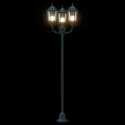Słup ogrodowy vidaXL 3-lampowy E27 Zielony 220 cm Aluminium