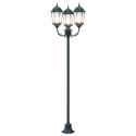 Słup ogrodowy vidaXL 3-lampowy E27 Zielony 220 cm Aluminium
