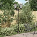 Słup świetlny do ogrodu vidaXL 2-lampowy E27 brązowy 220 cm aluminiowy