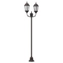 Słup świetlny do ogrodu vidaXL 2-lampowy E27 brązowy 220 cm aluminiowy