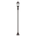 Słup świetlny do ogrodu vidaXL 2-lampowy E27 brązowy 220 cm aluminiowy