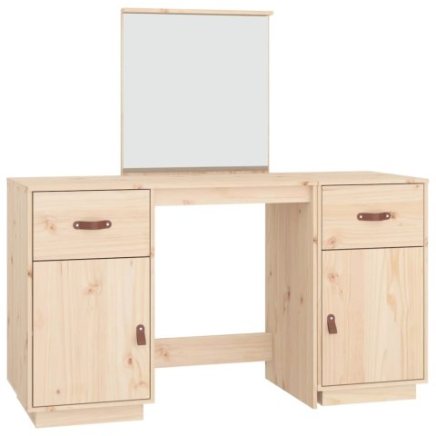 VidaXL Toaletka z lustrem, lite drewno sosnowe VidaXL Toaletka z lustrem, lite drewno sosnowe