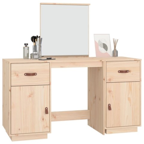 VidaXL Toaletka z lustrem, lite drewno sosnowe VidaXL Toaletka z lustrem, lite drewno sosnowe